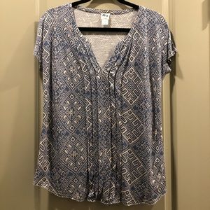 John Robshaw for Lucky Brand | Blue Aztec Print